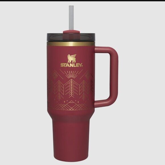 Stanley Winterscape Quencher H2.0 Flowstate 40 oz NEW IN BOX Cranberry - Picture 6 of 6